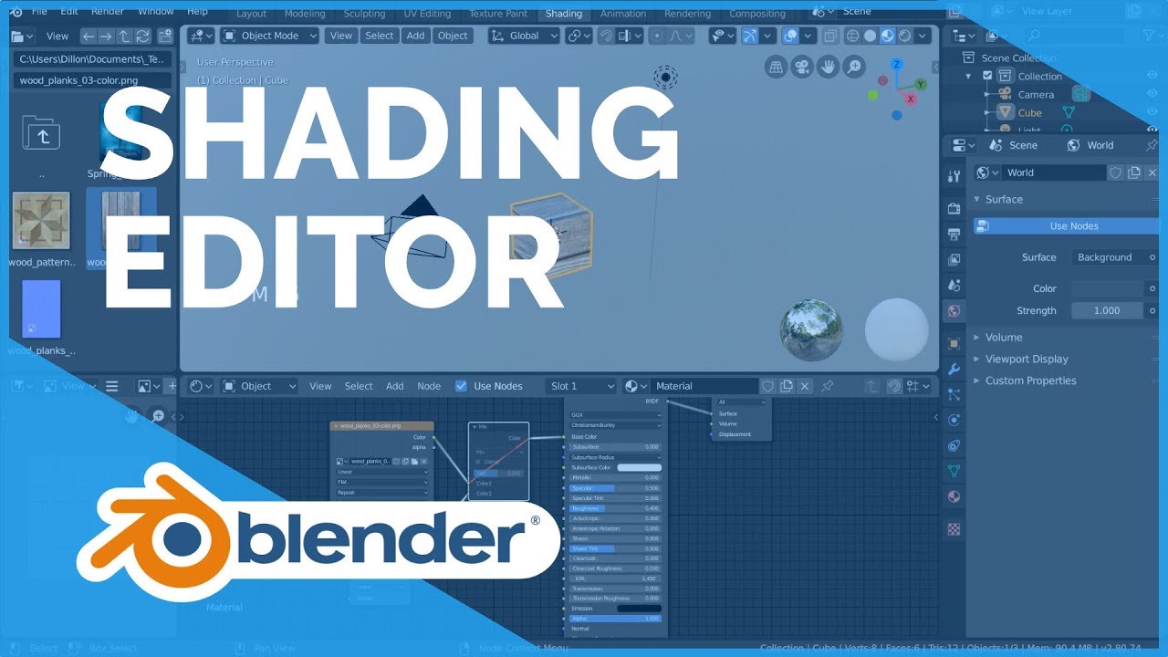 Shading Editor - Blender 2.80 Fundamentals by Blender Fundamentals