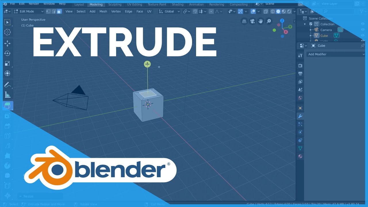 Extrude - Blender 2.80 Fundamentals by Blender Fundamentals