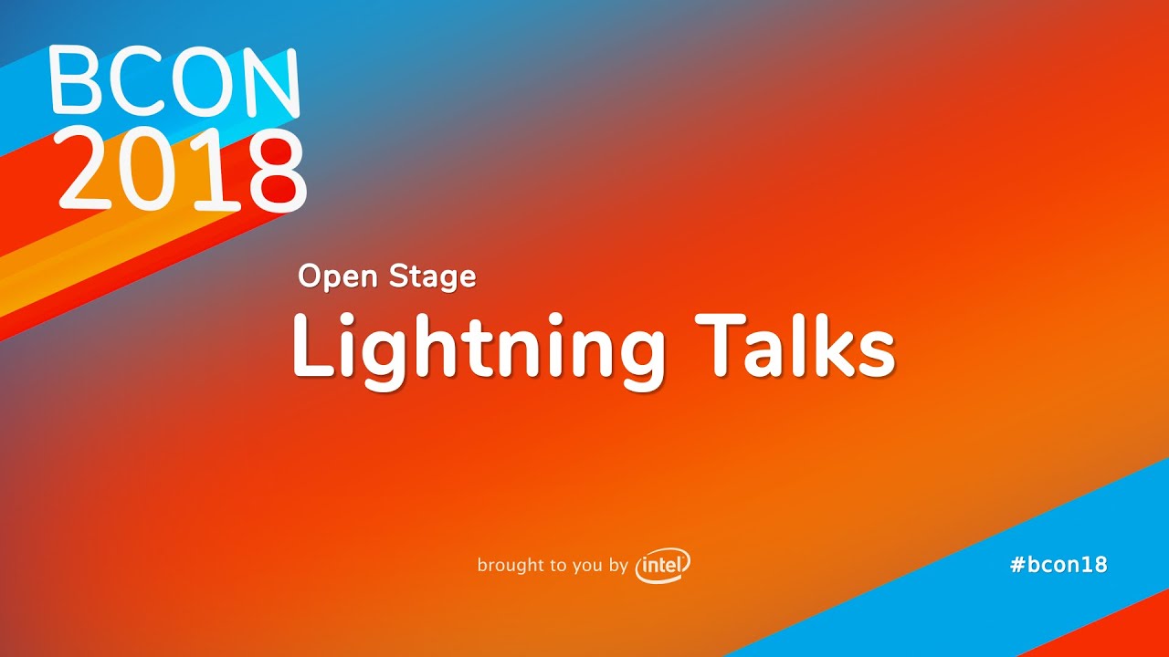 Lightning Talks – Blender Conference 2018 Open Stage by Conference 2018
