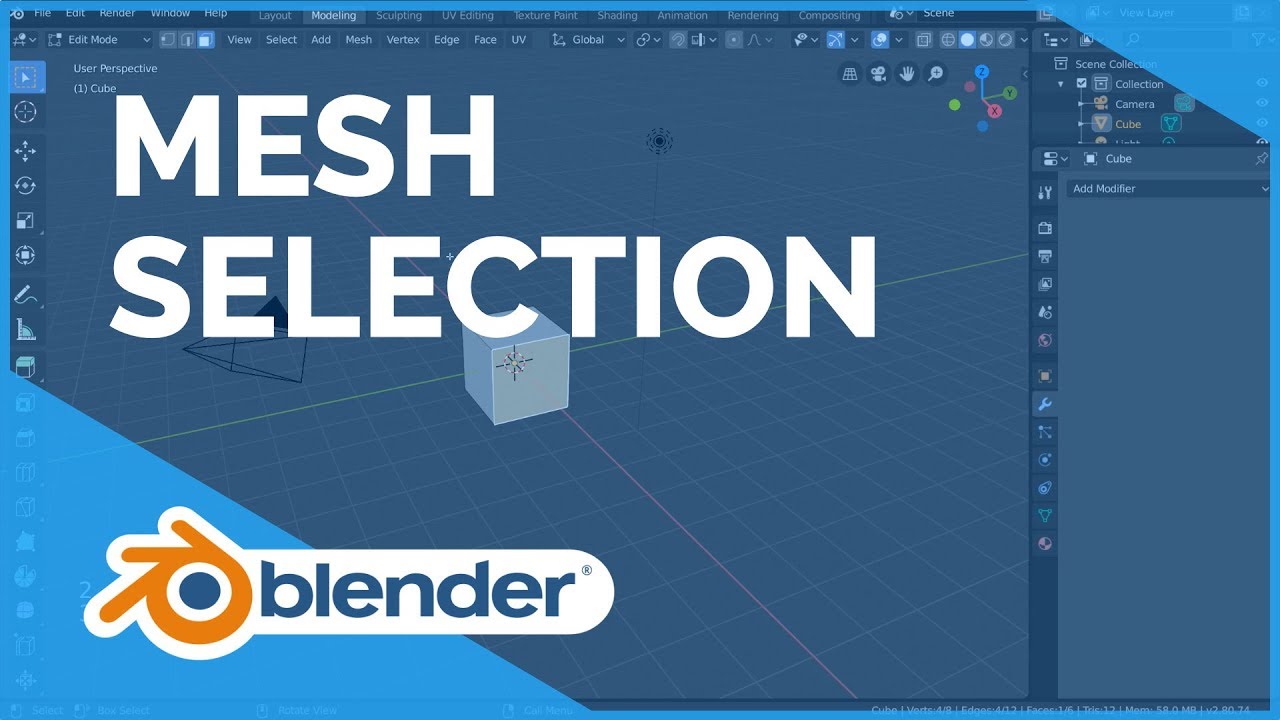 Mesh Selection Mode - Blender 2.80 Fundamentals by Blender Fundamentals