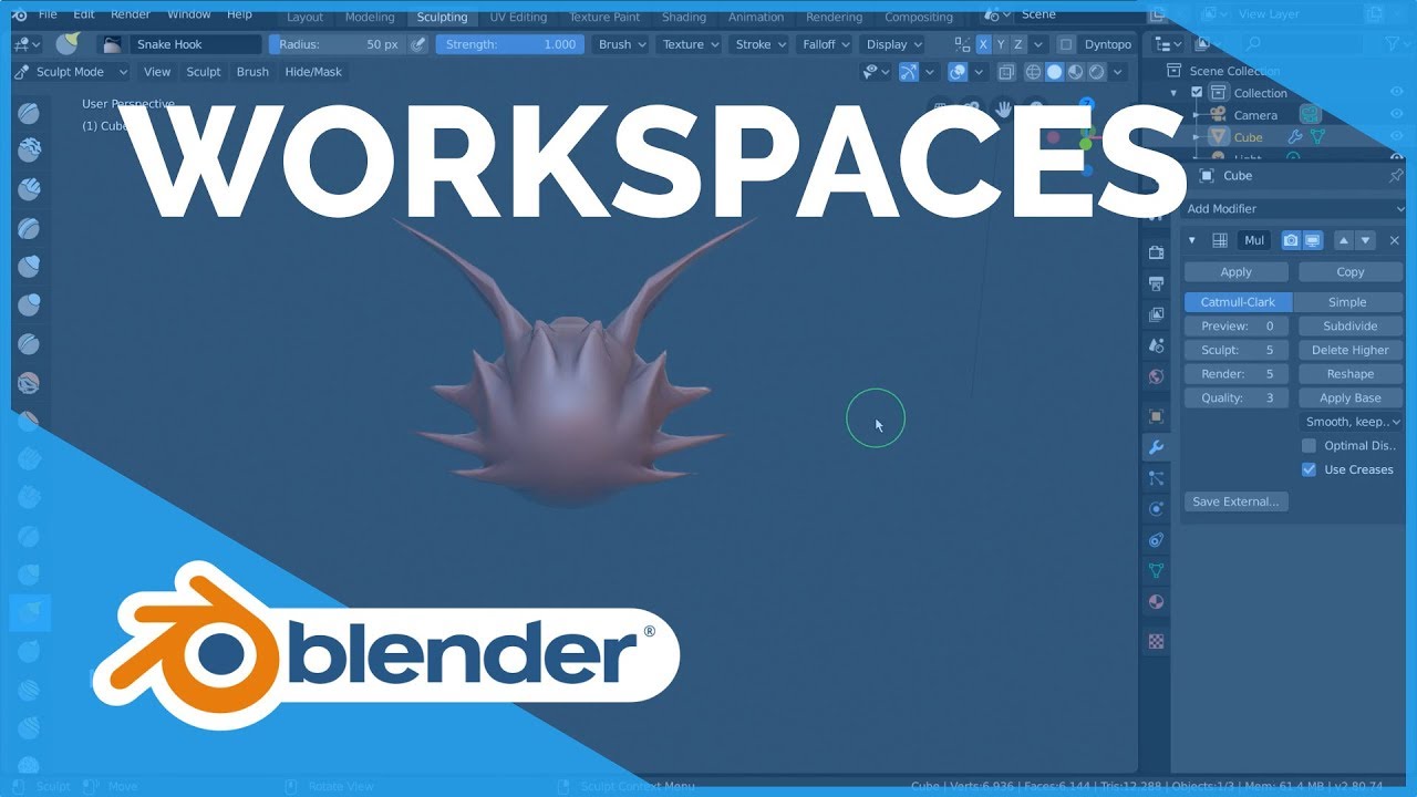 Workspaces - Blender 2.80 Fundamentals by Blender Fundamentals