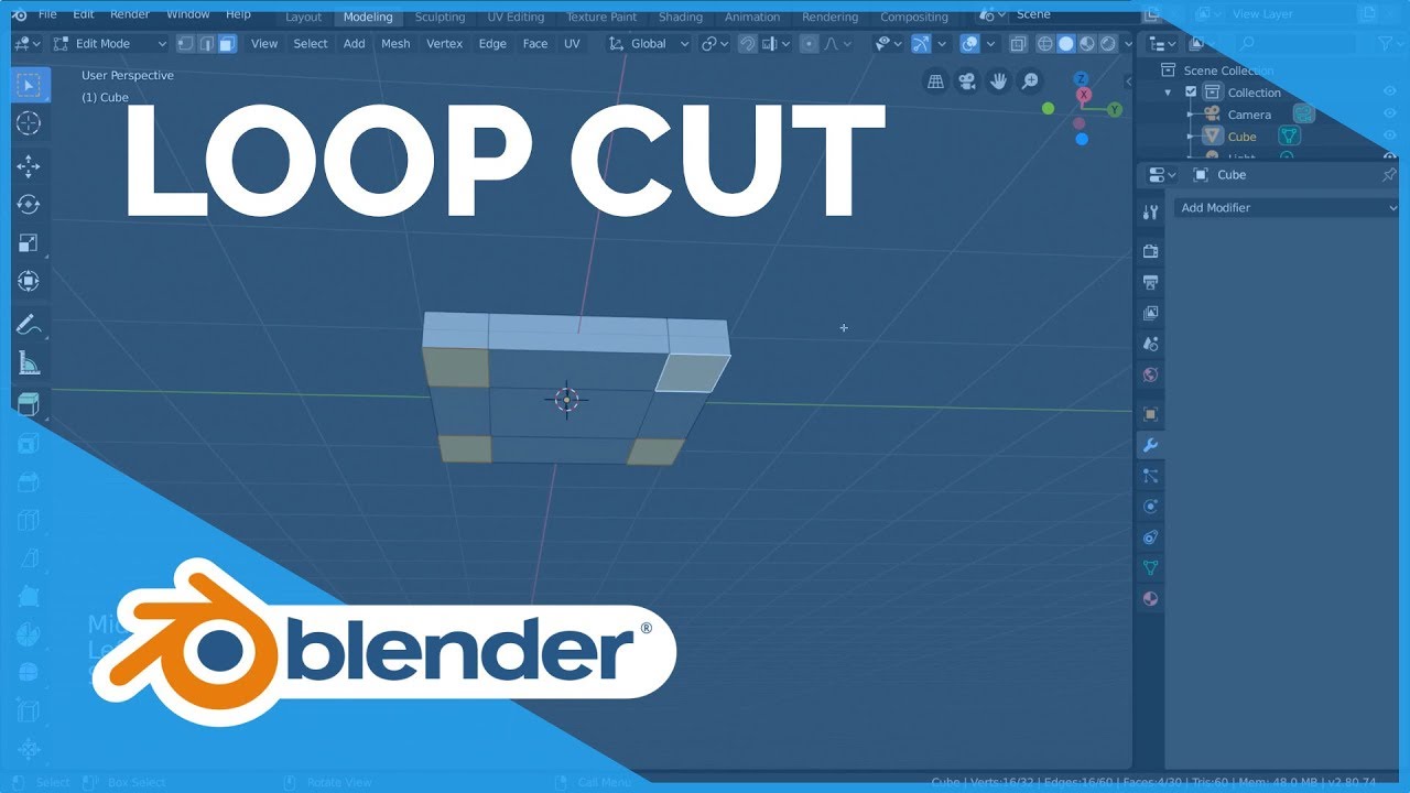 Loop Cut - Blender 2.80 Fundamentals by Blender Fundamentals
