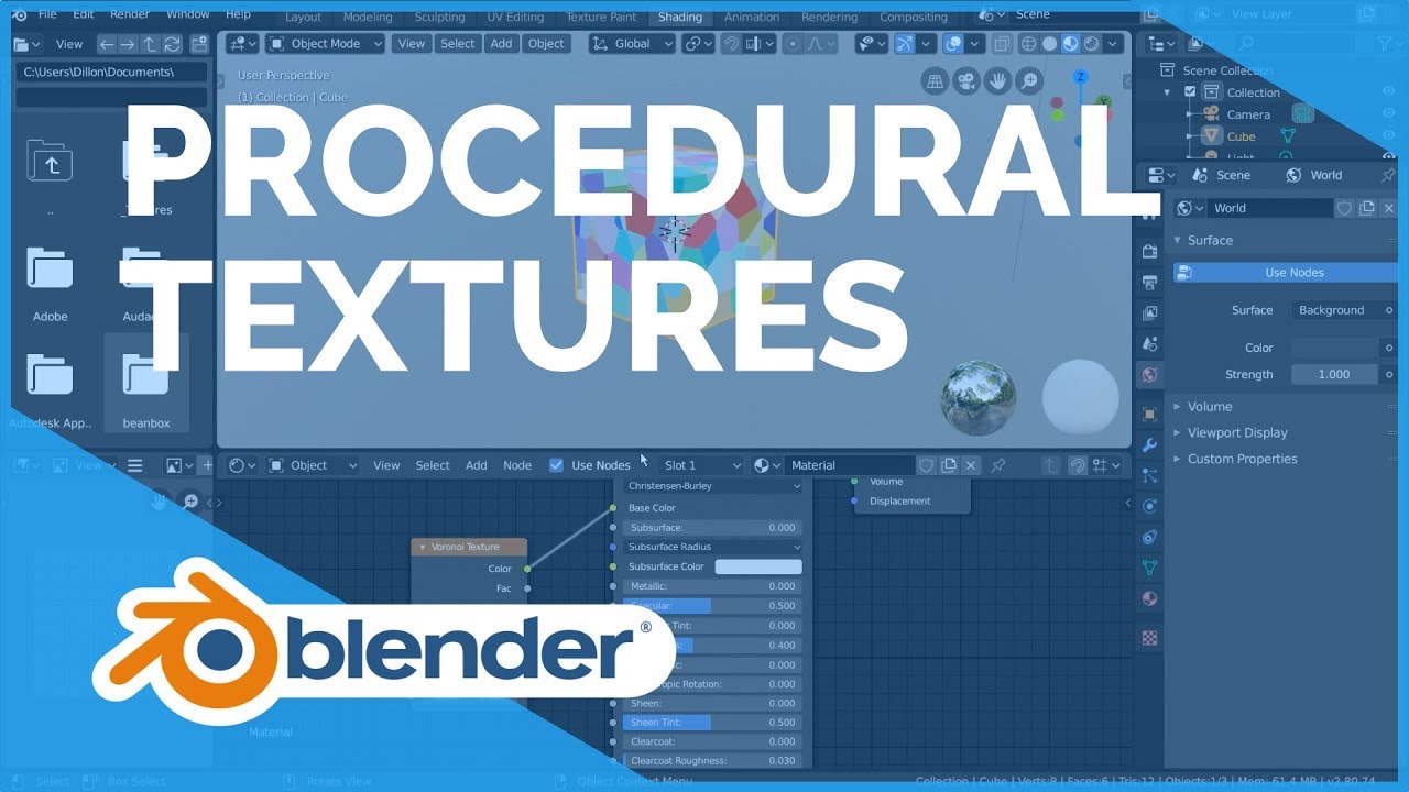 Procedural Textures - Blender 2.80 Fundamentals by Blender Fundamentals