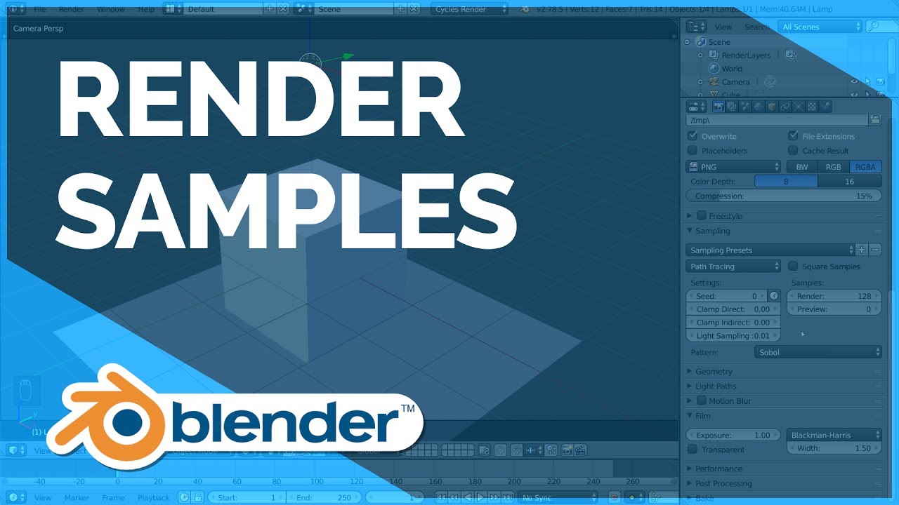 Cycles Render Samples - Blender Fundamentals by Blender Fundamentals