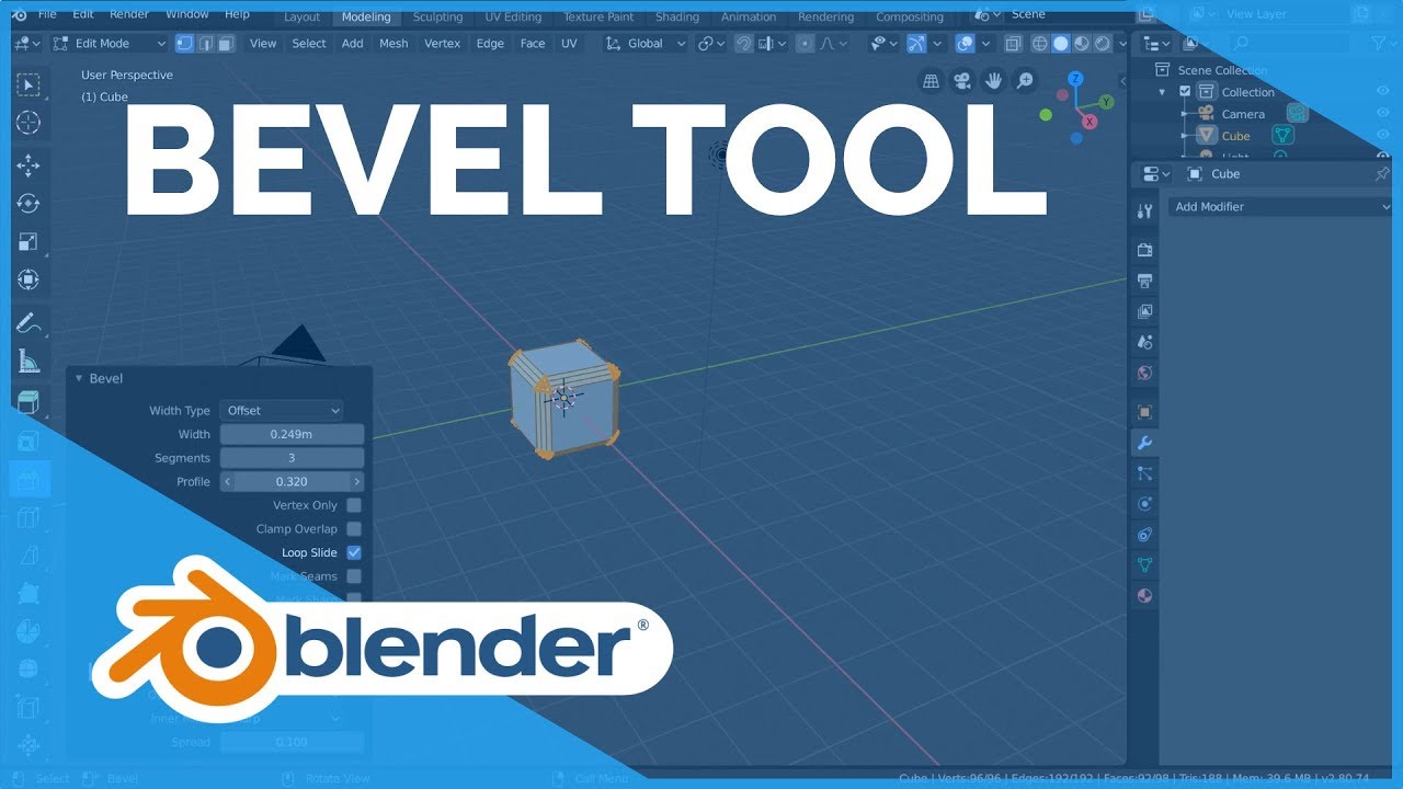 Bevel Tool - Blender 2.80 Fundamentals by Blender Fundamentals