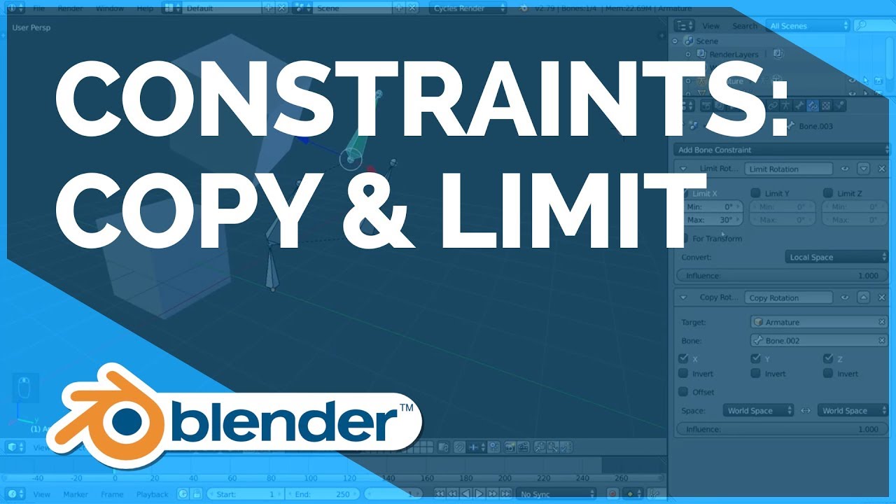 Constraints: Copy & Limit Transform - Blender Fundamentals by Blender Fundamentals