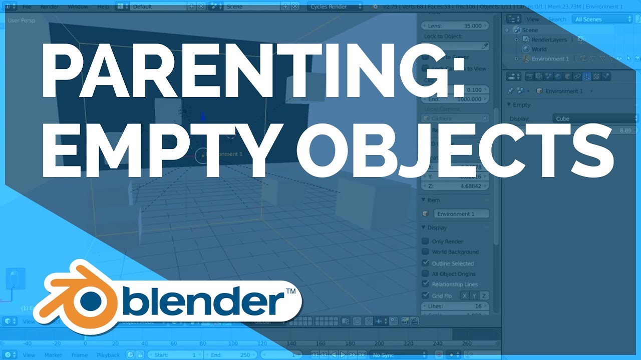 Parenting to Empty Objects - Blender Fundamentals by Blender Fundamentals