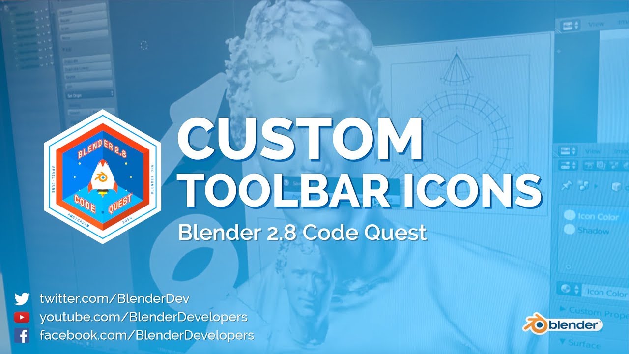 Quick Preview: Custom Icons - Blender 2.8 Code Quest by Blender Developers