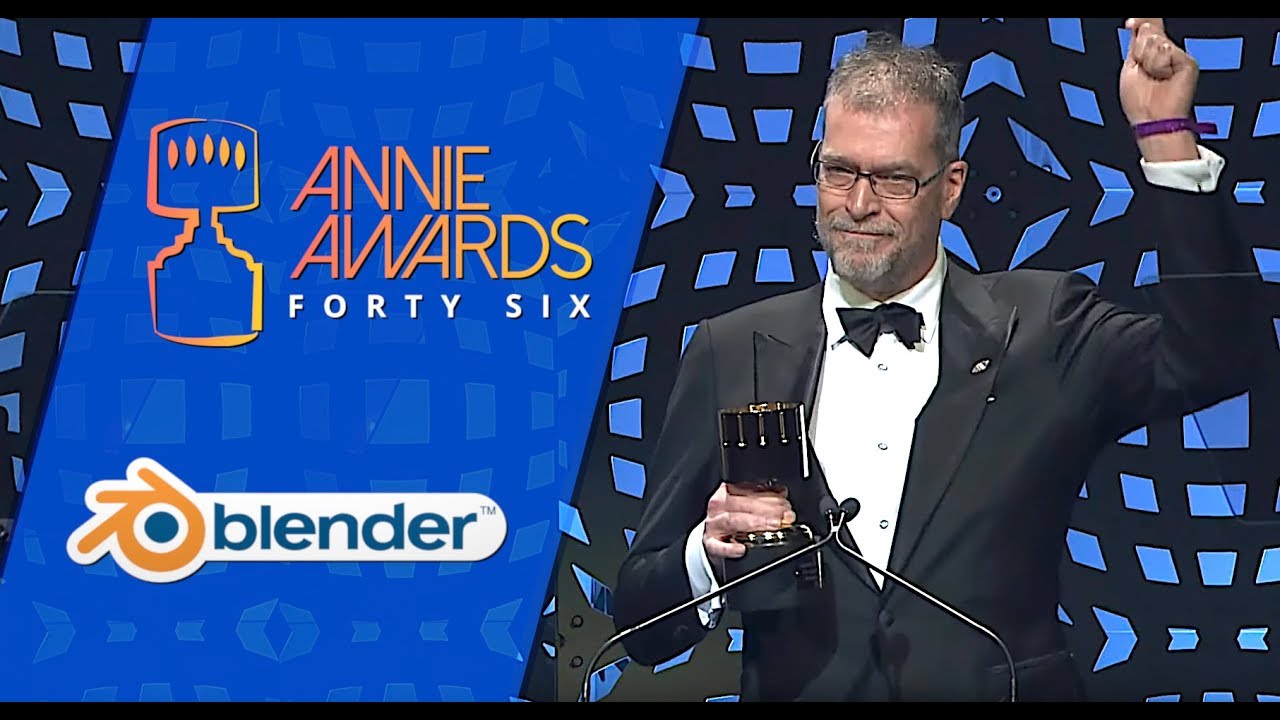 Ton Roosendaal receives Annie Award for Blender by Blender Institute