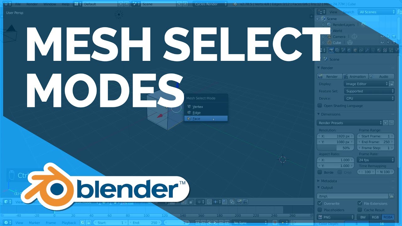 Mesh Selection Modes - Blender Fundamentals by Blender Fundamentals