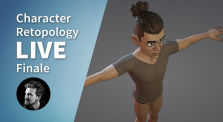 Snow - Stylized Character Retopology Finale Live by Blender Studio