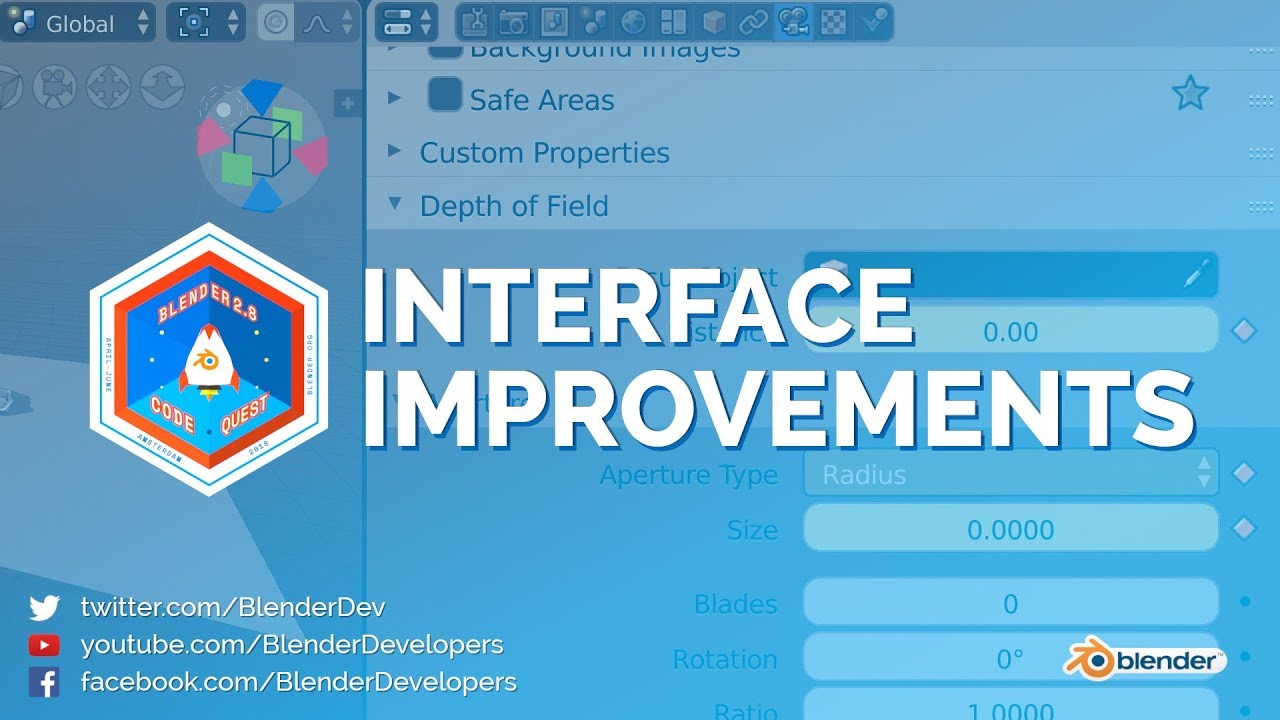Interface Improvements - Blender 2.8 Code Quest by Blender Developers
